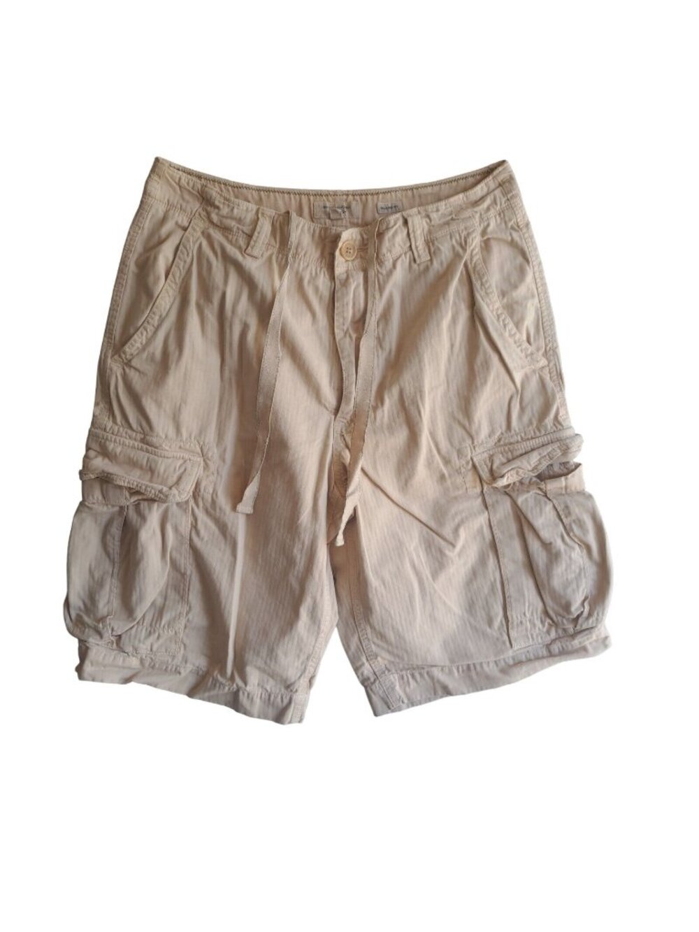 Banana Republic Size 32 Relaxed Fit Cargo Shorts Beige Cotton Pockets